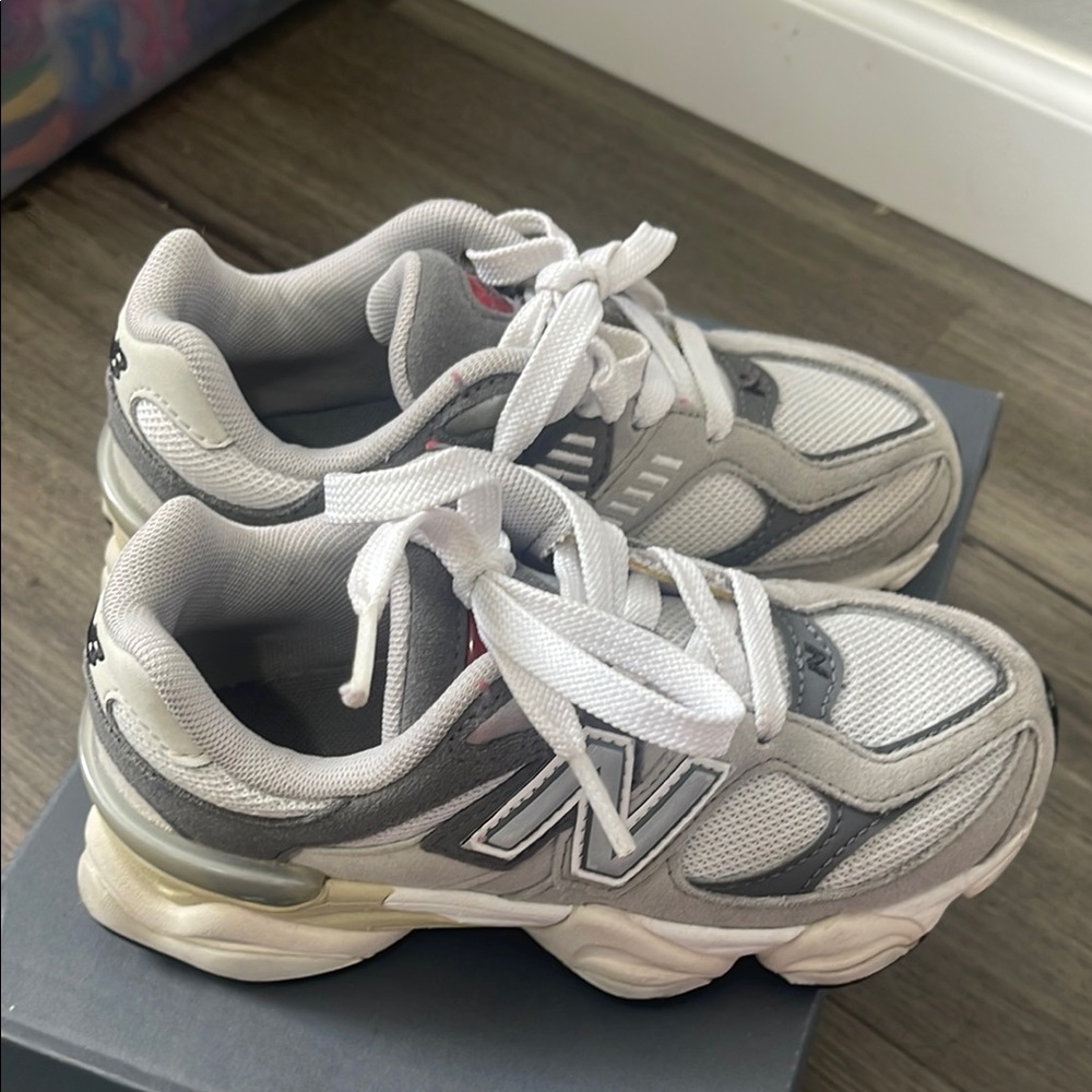 New Balance Gray and White Sneakers